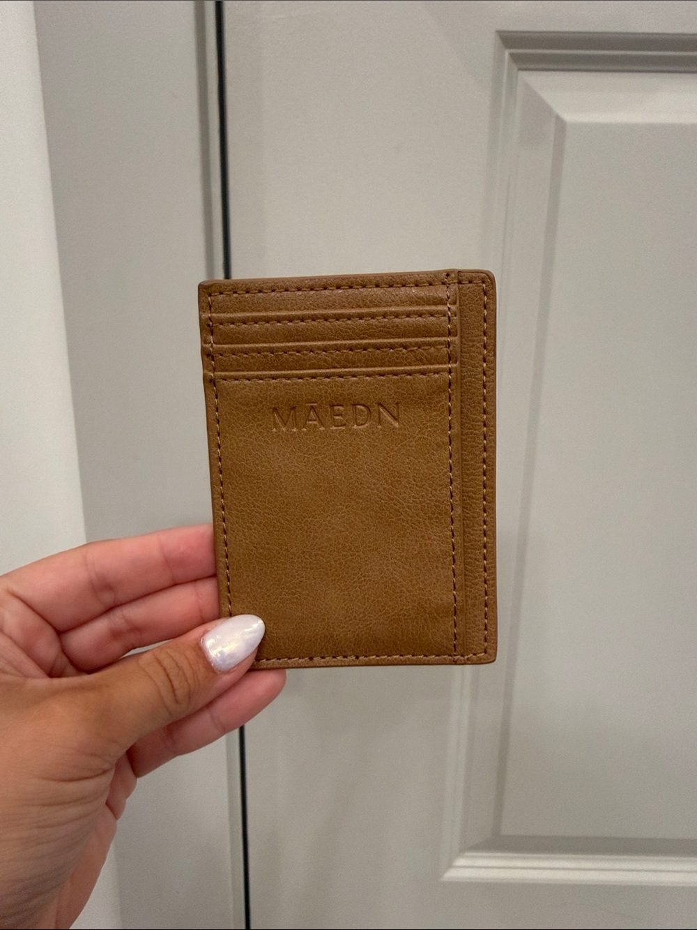 Brown Leather Card Holder - Slim Men's Wallet